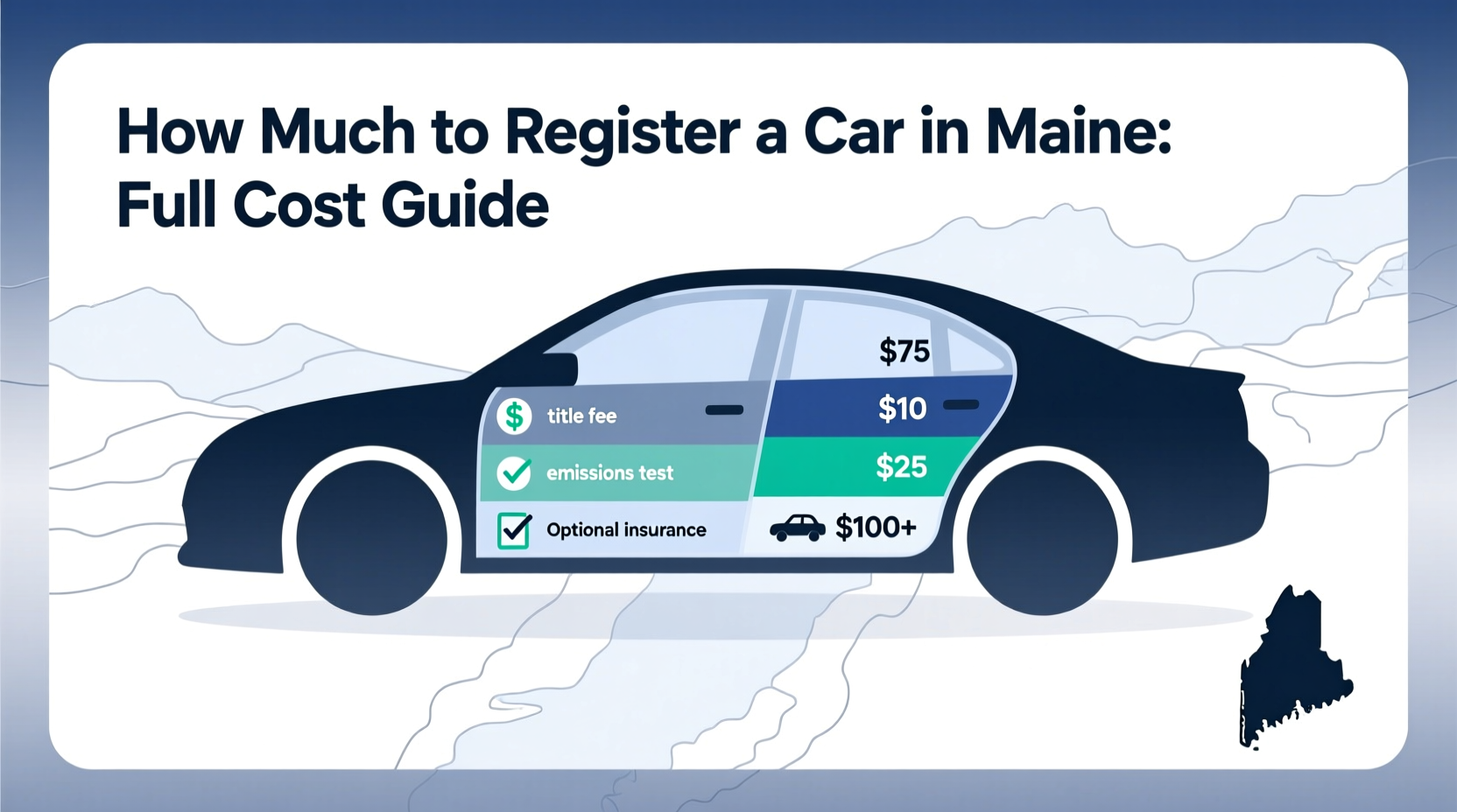 how much to register a car in maine