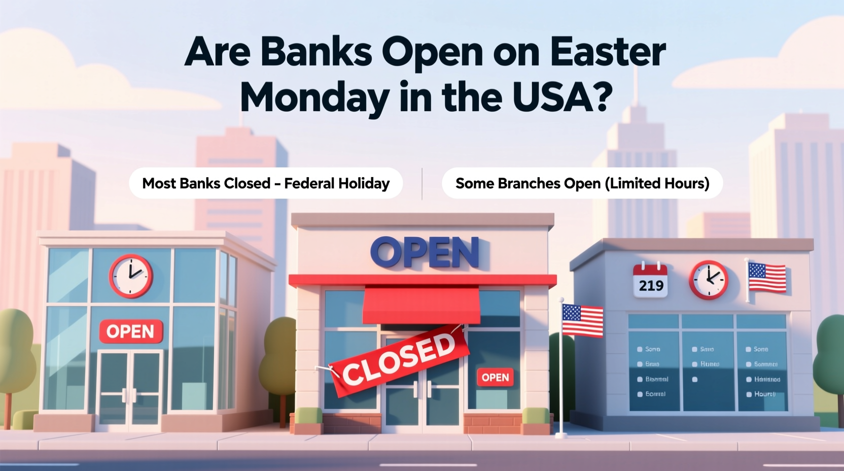 are banks open on easter monday usa