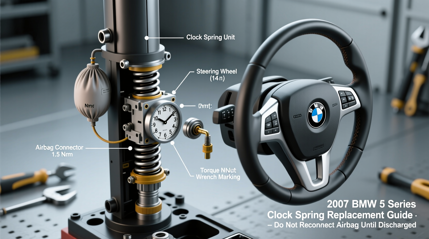 2007 BMW 5 Series Clock Spring Replacement Guide