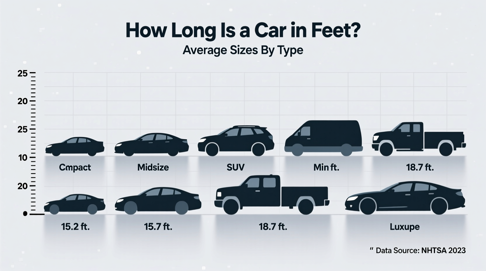 how long is a car in feet