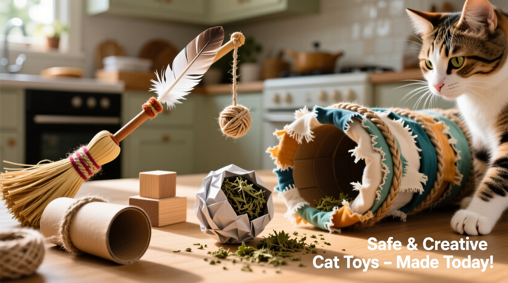 creative and safe diy cat toys you can make at home today