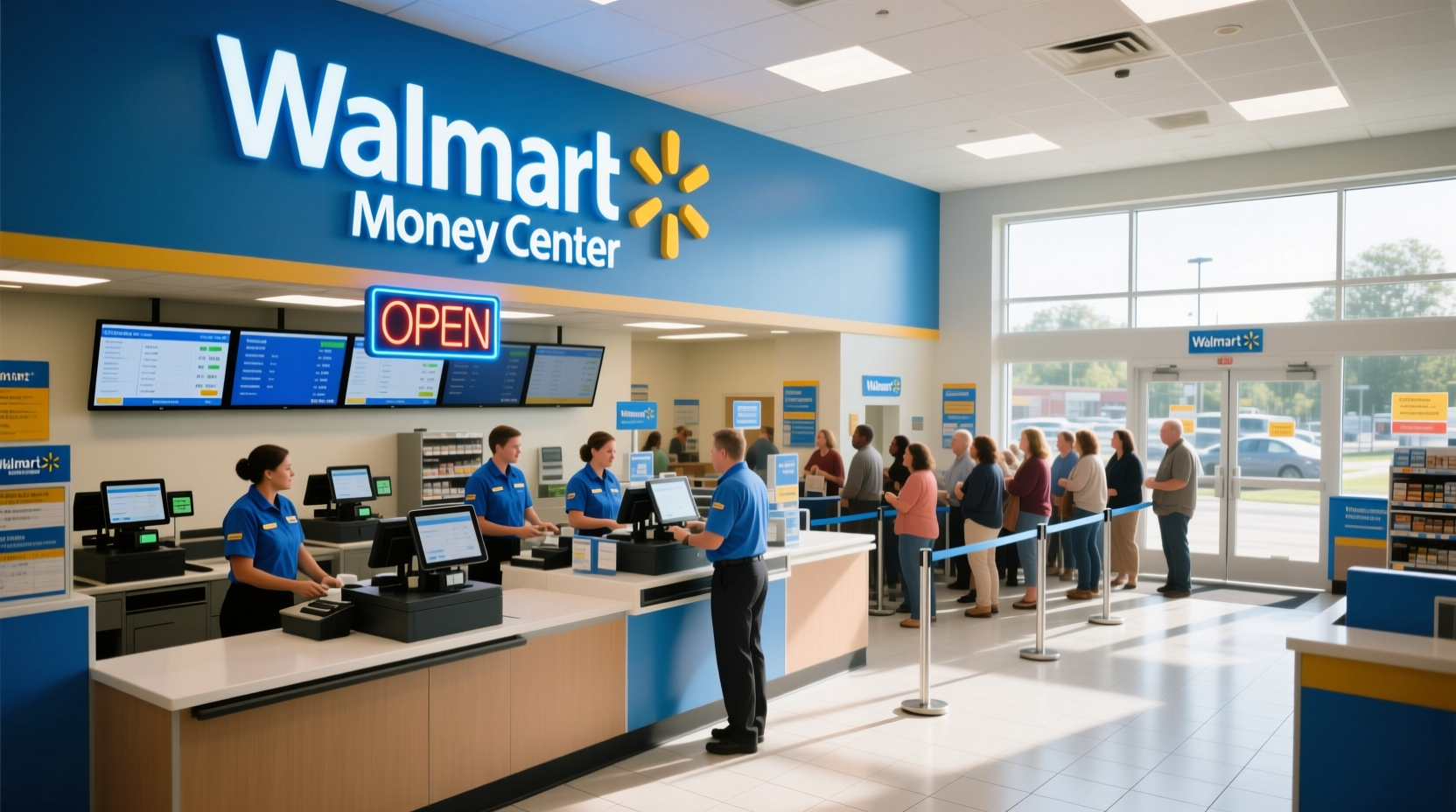 is the walmart money center open on saturday