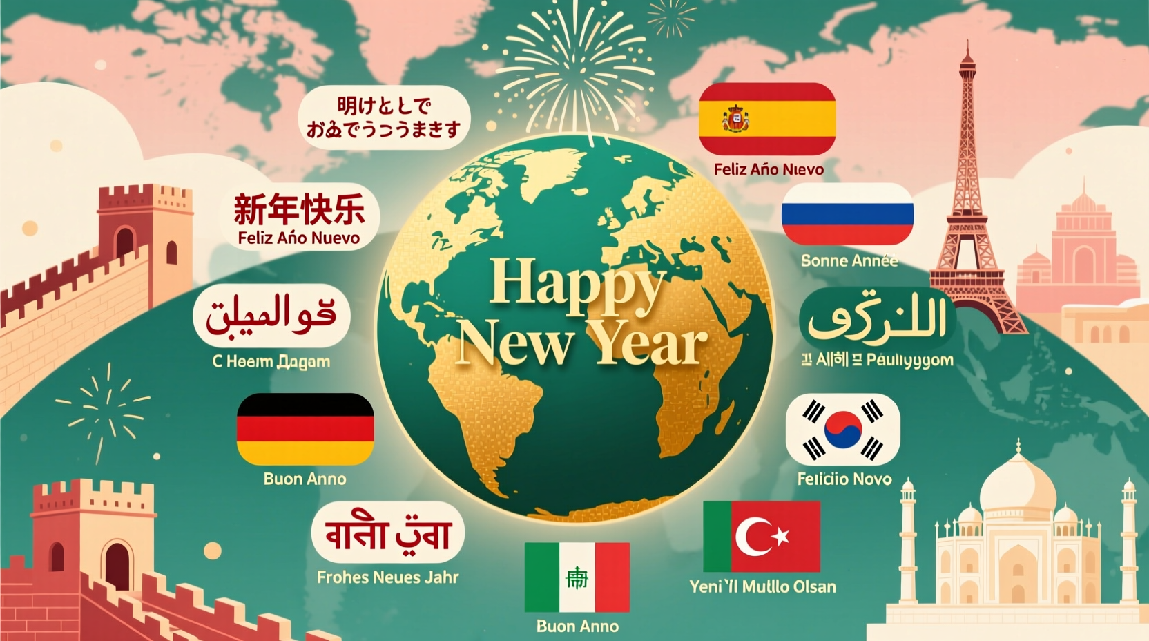 how do you say happy new year in many languages