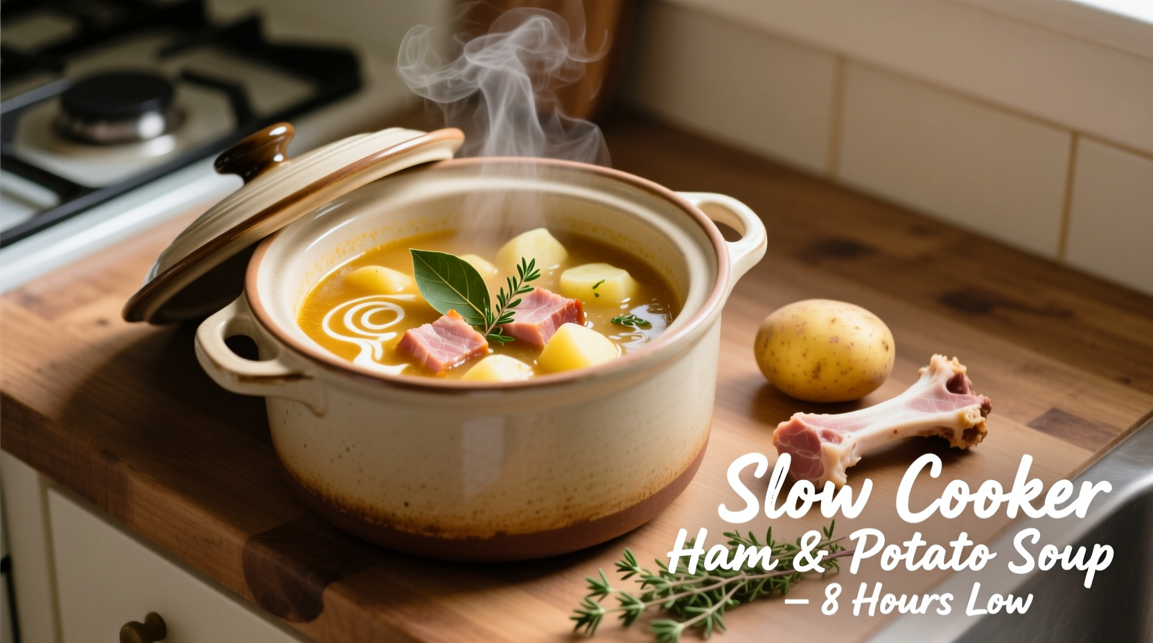 ham potato soup slow cooker