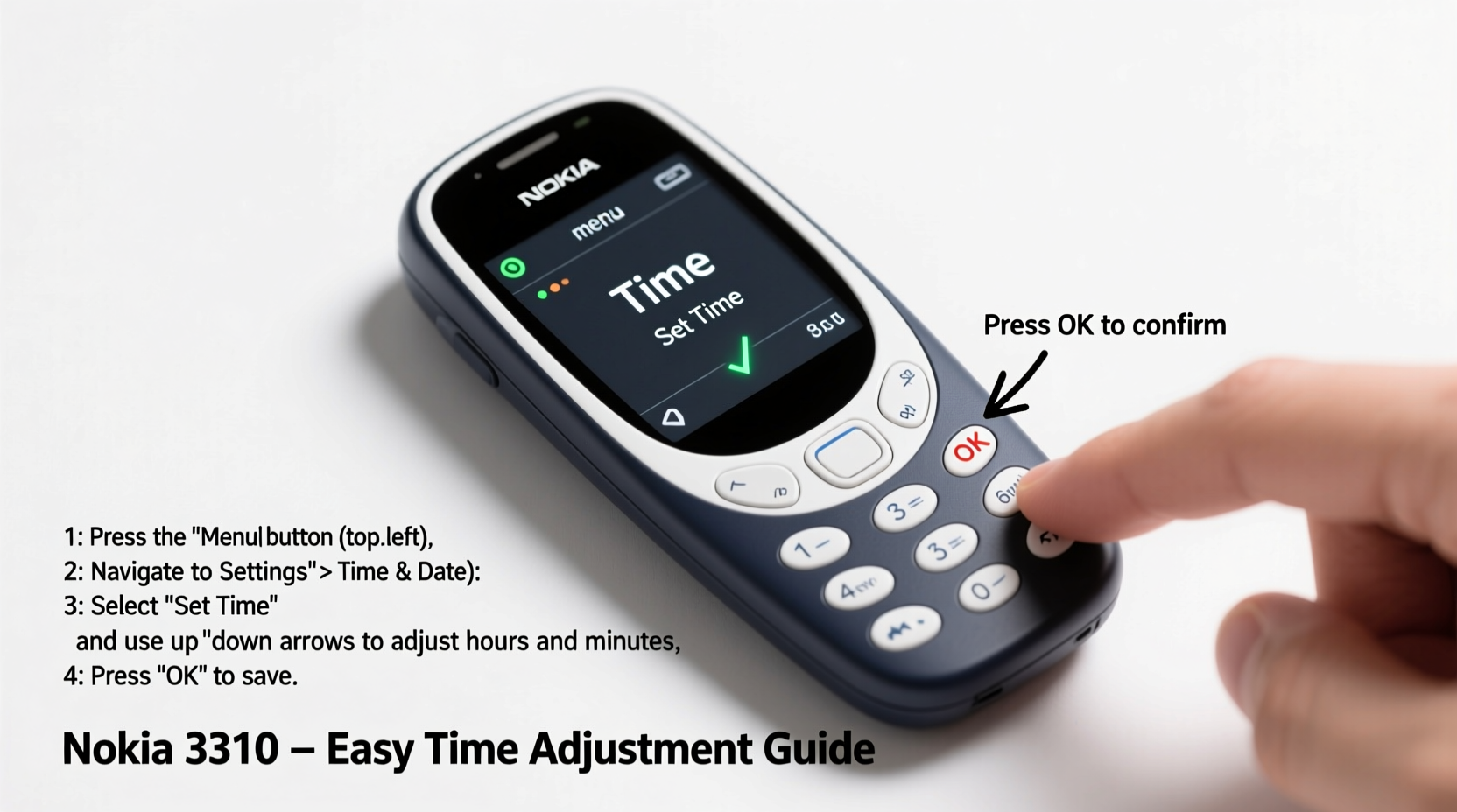 how to easily adjust the time on your nokia 3310 a step by step guide for beginners