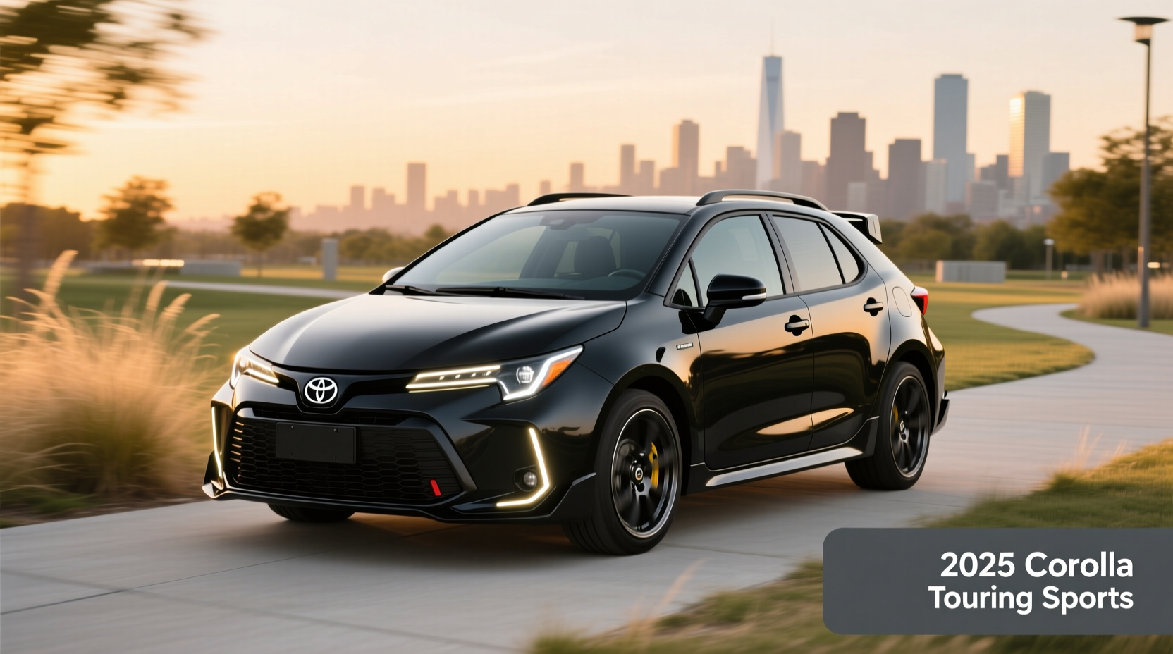 2025 Toyota Corolla Hatchback exterior front view showing modern design and LED lighting