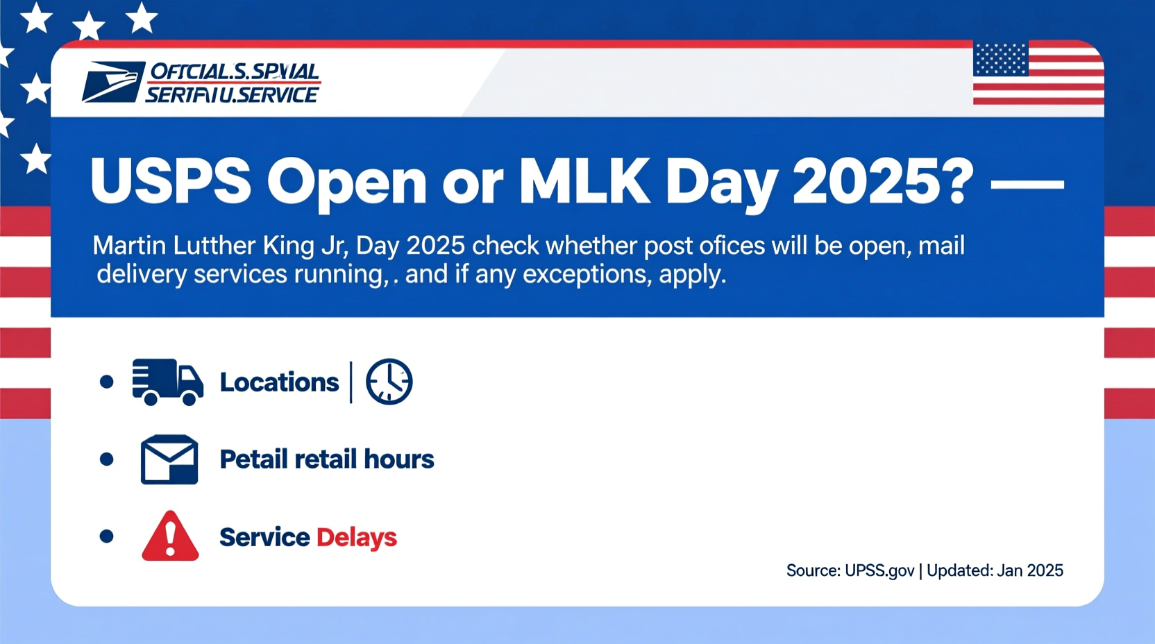 is usps open on mlk