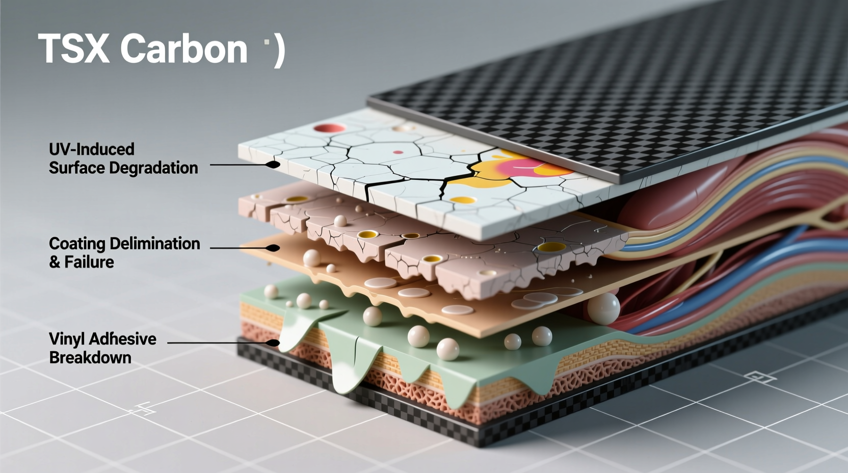 tsx carbon fiber fading causes