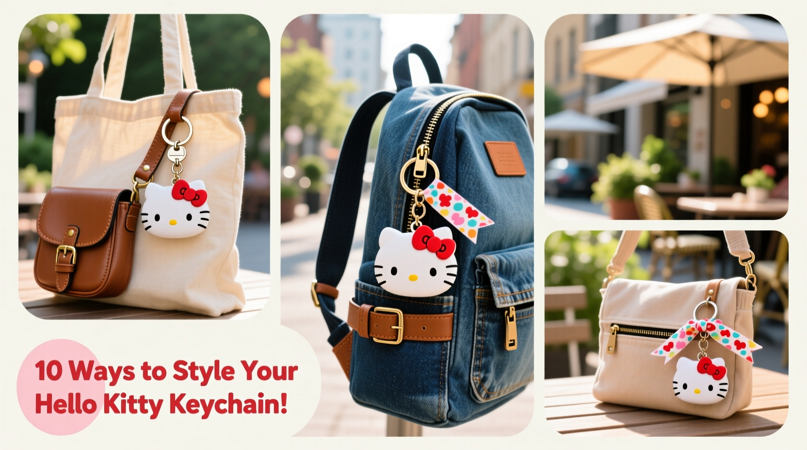 10 charming and practical ways to style a hello kitty keychain on your bag for everyday fun