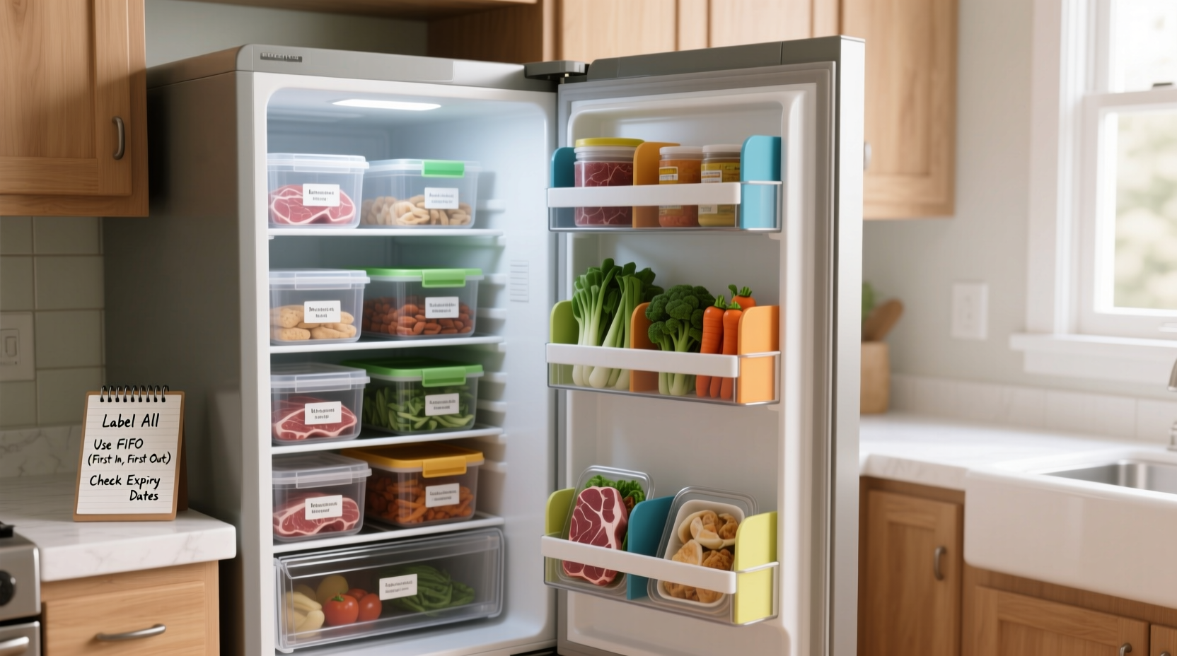how to organize a deep freezer