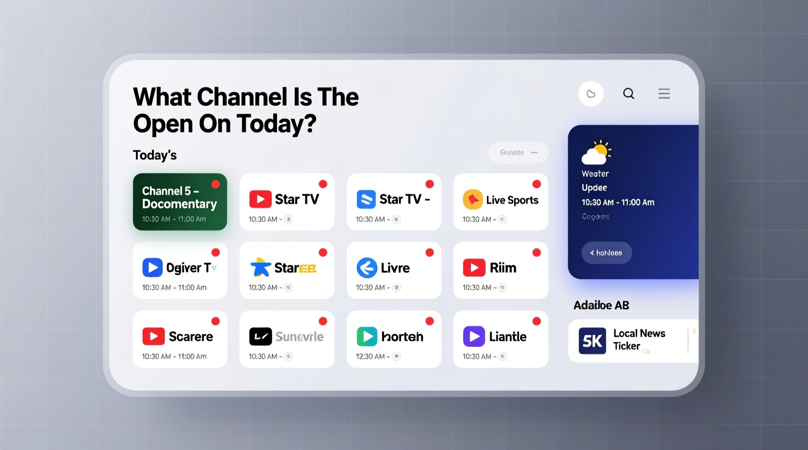 what channel is the open on today