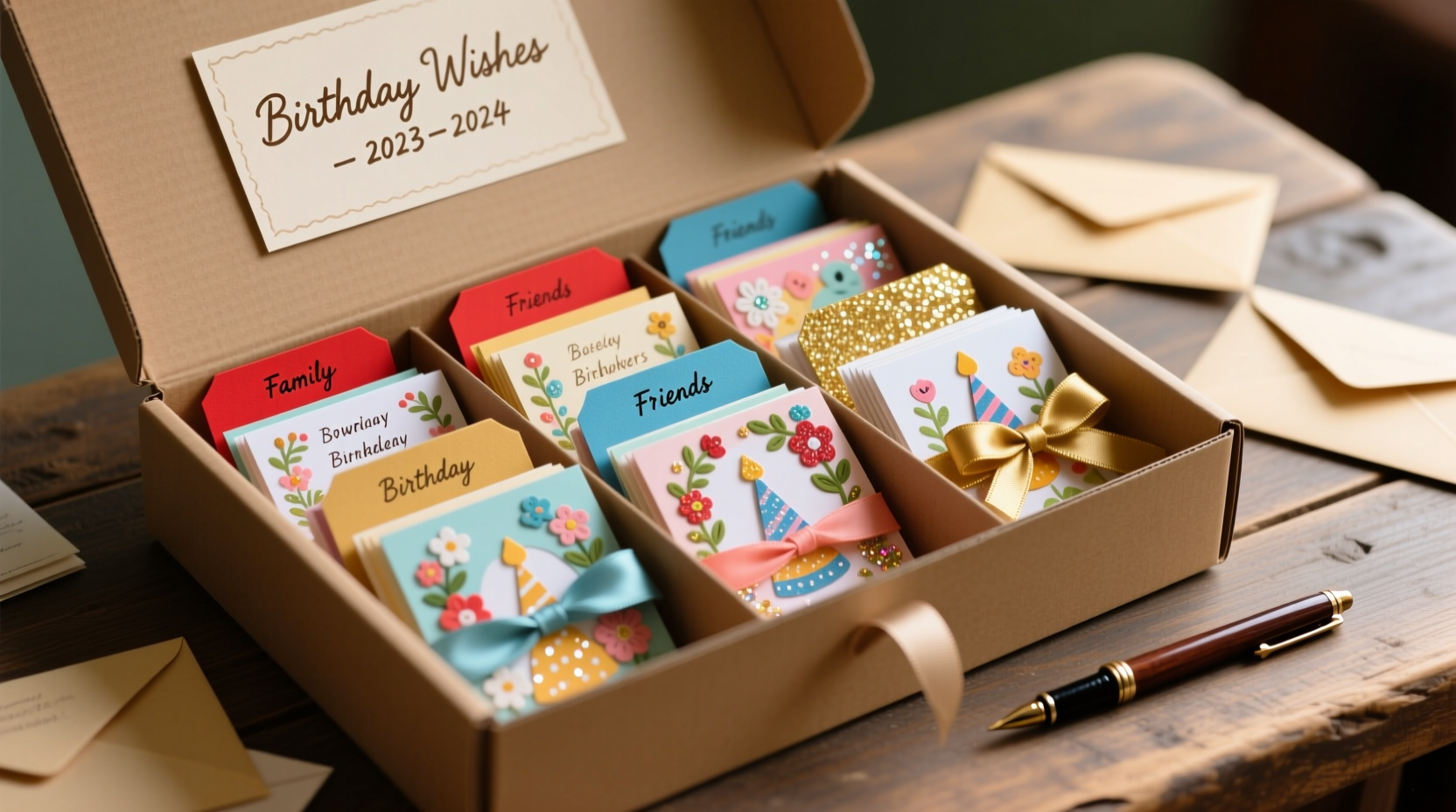 you need a shoebox full of birthday cards organized by