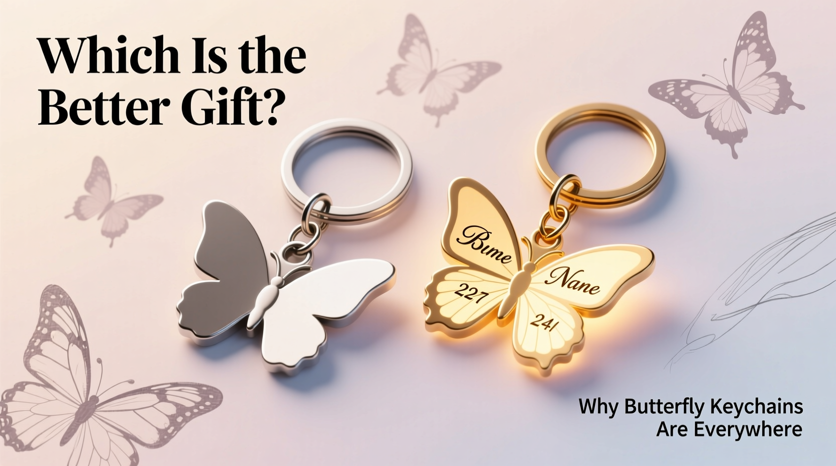 butterfly keychain vs personalized which ones the better gift and why are butterfly keychains suddenly everywhere