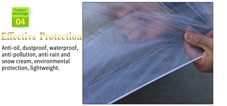 water proof manufacturer plastic disposable universal soft clear different size car cover