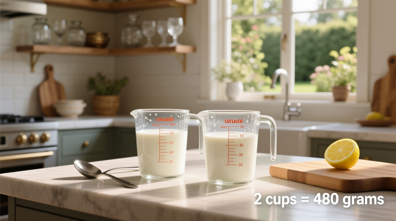 2 cups of milk in grams conversion guide