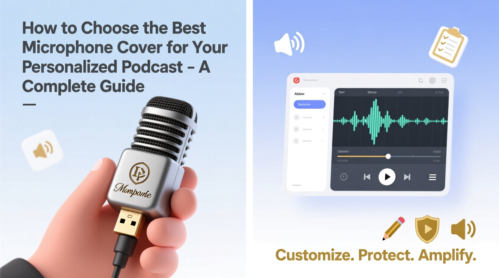 microphone cover personalized podcast