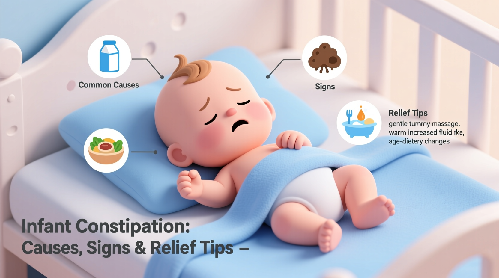 infant constipation common causes signs relief tips