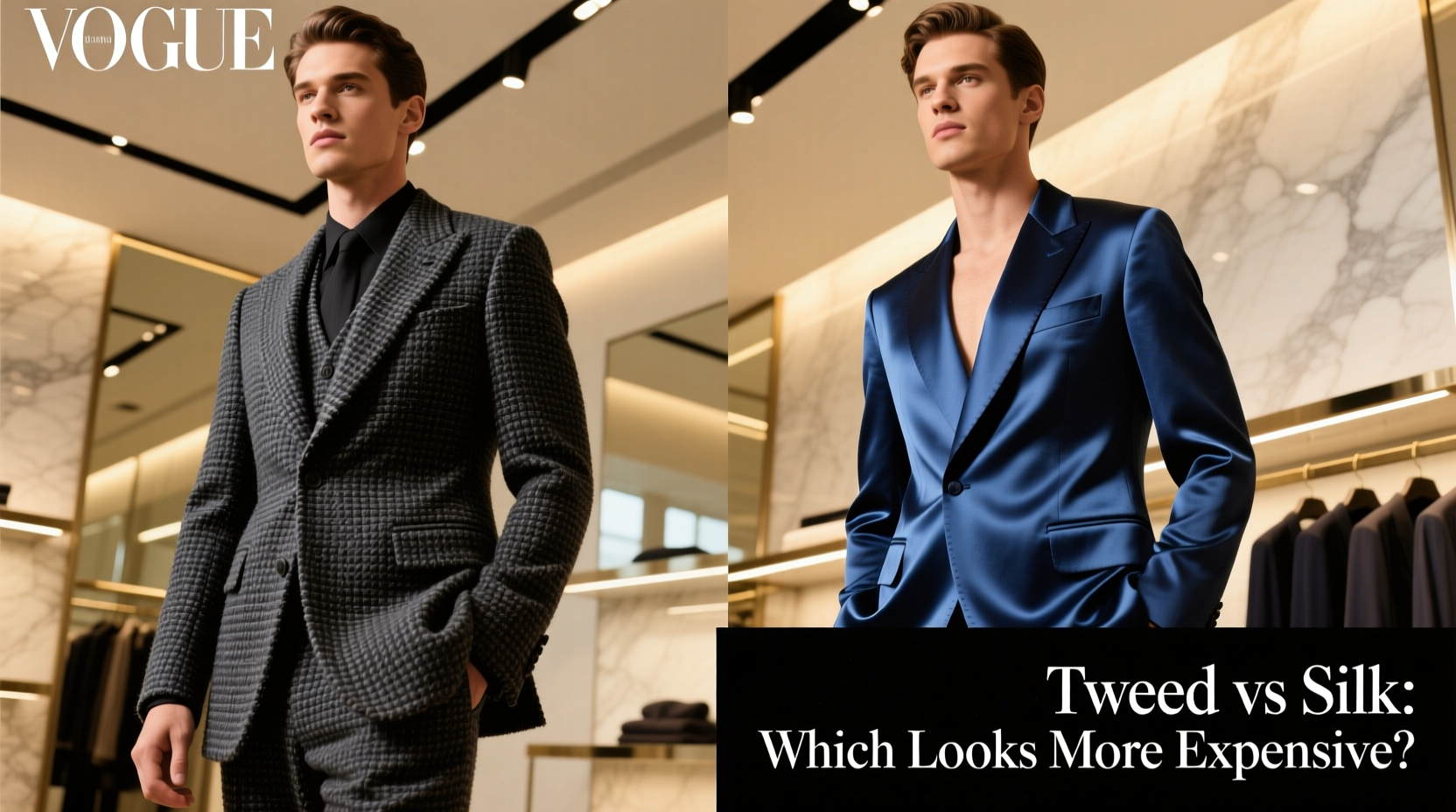tweed sets vs silk sets which one looks more expensive