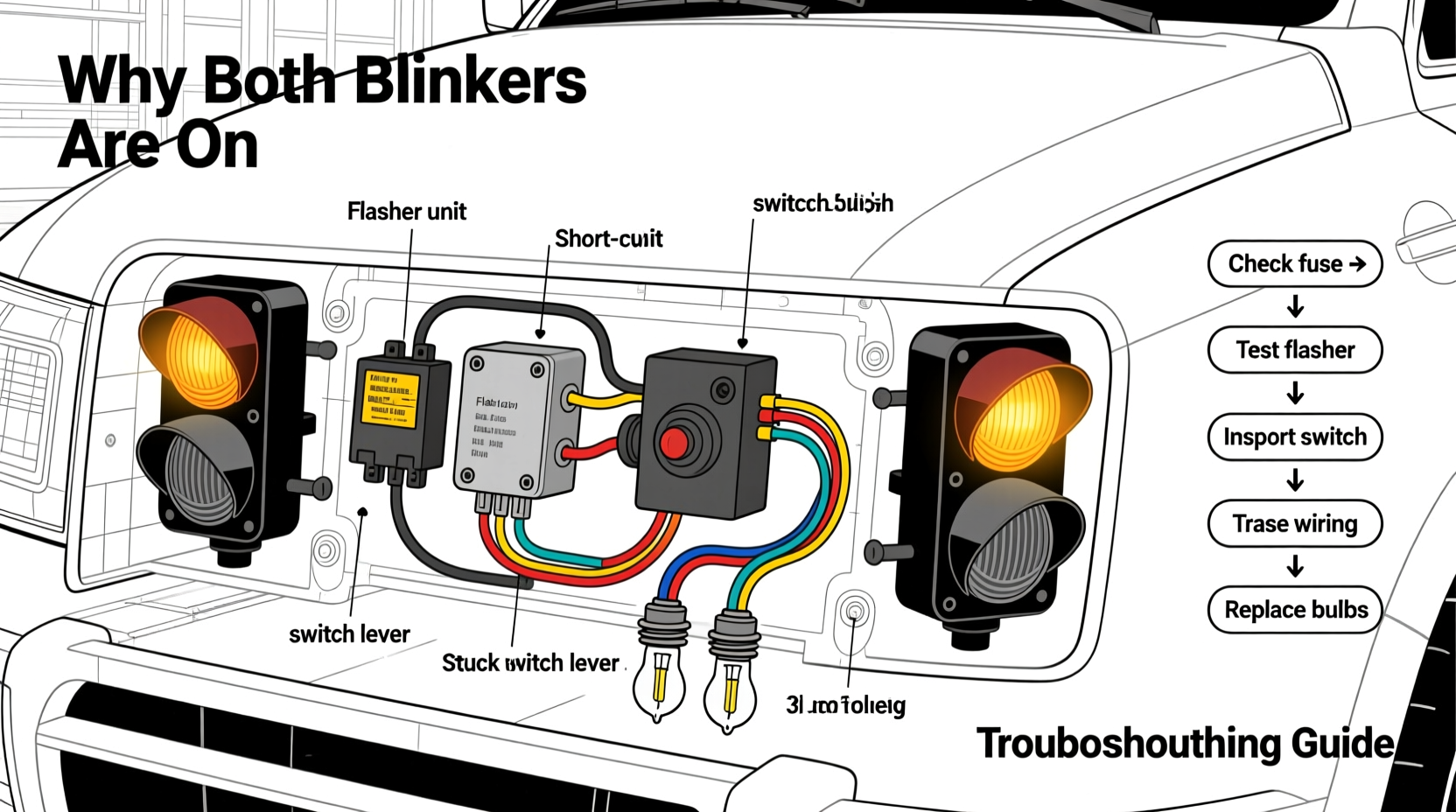 why are both my blinkers on causes and troubleshooting