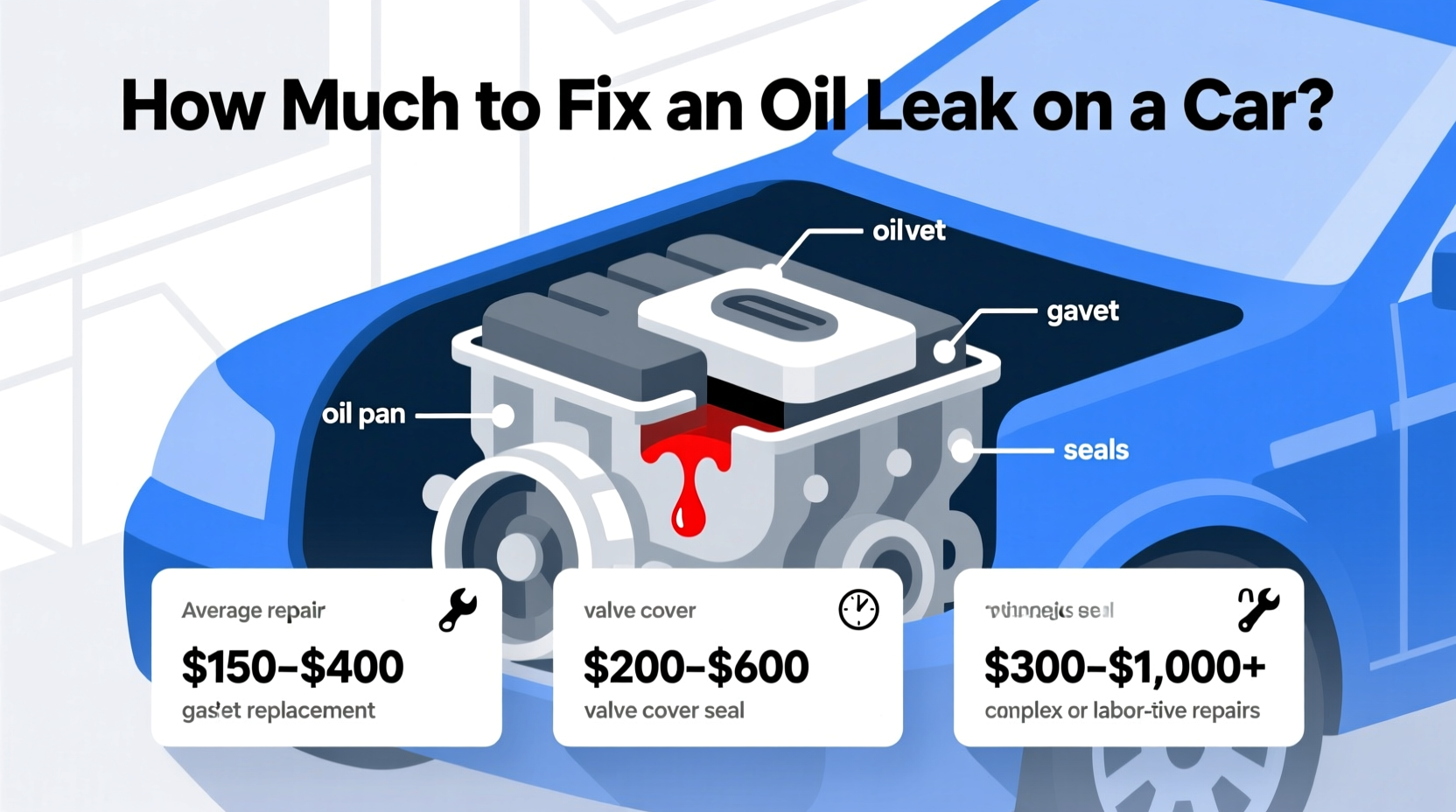 how much to fix an oil leak on a car