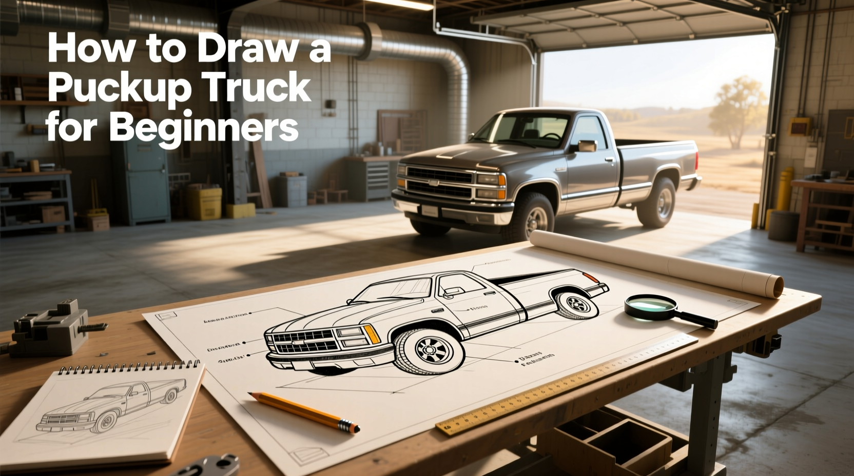 How to Draw a Pickup Truck: Step-by-Step Guide for Beginners