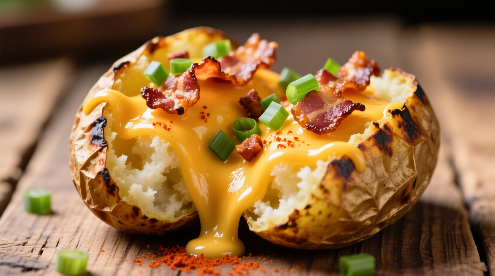 Crispy baked potato skins loaded with cheese and bacon