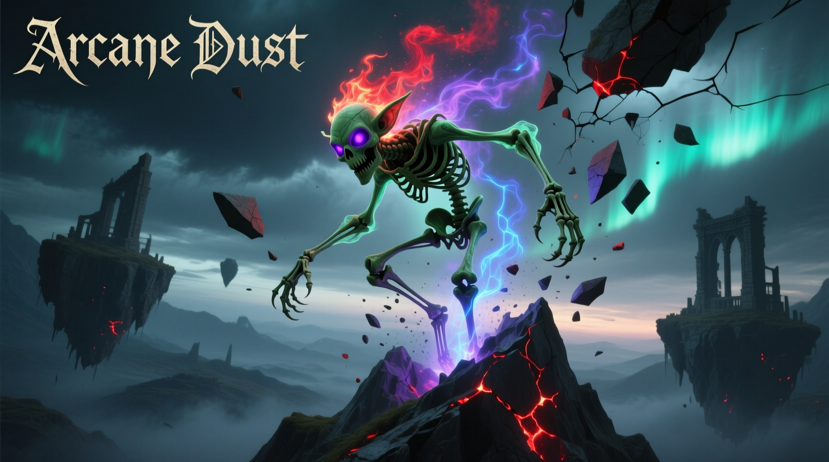 Corrupted Sprite mob dropping Arcane Dust in Shattered Peak