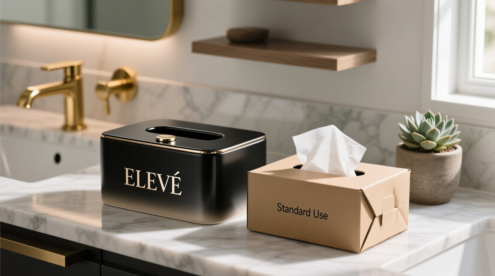 high end tissue box vs cardboard does a fancy cover actually make a difference