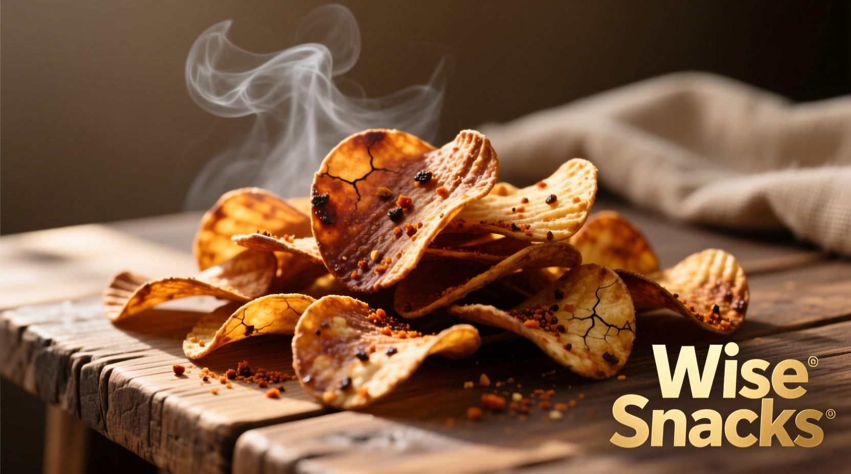 Wise Snacks BBQ potato chips in natural lighting
