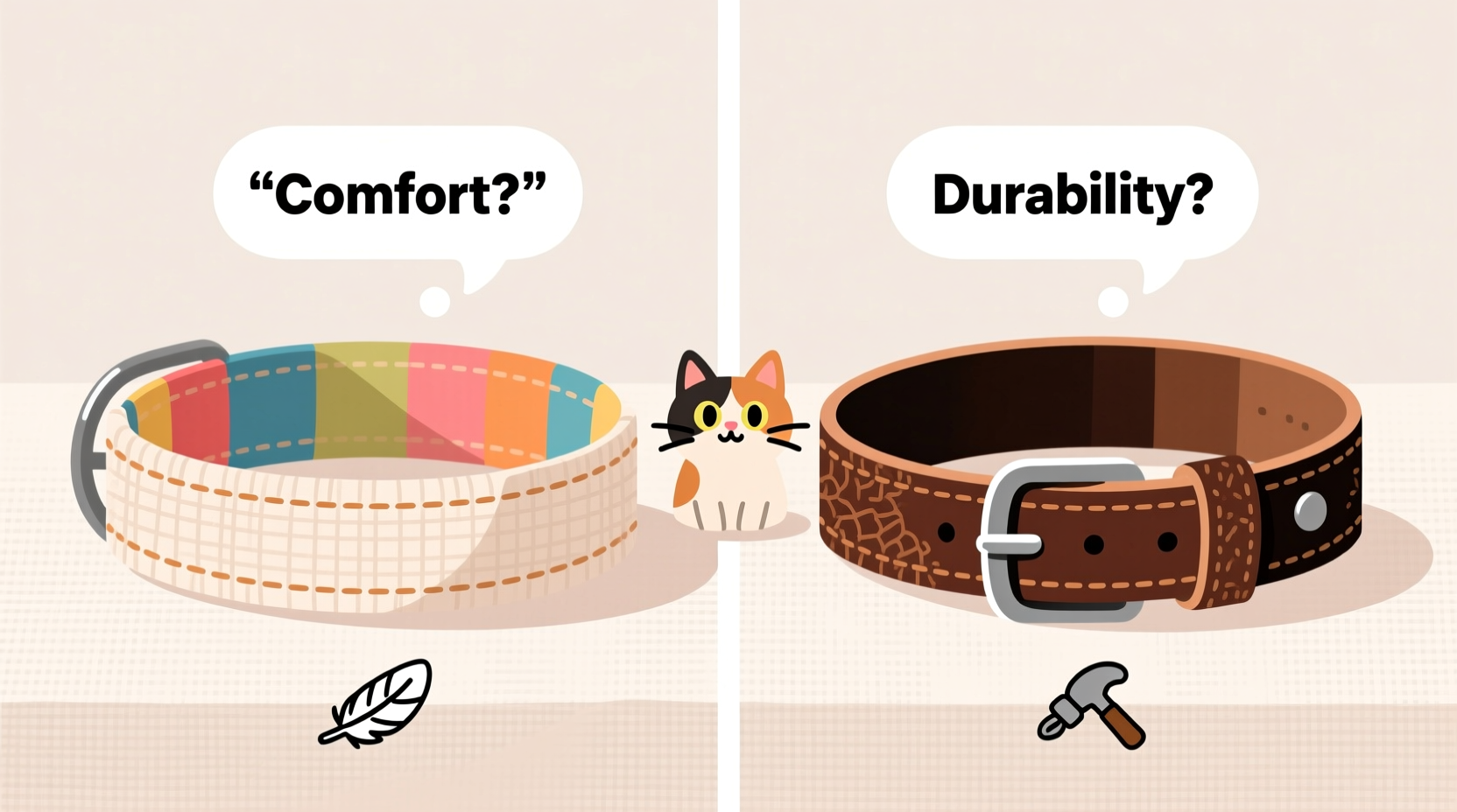 fabric vs leather cat collar does material actually matter for your cat