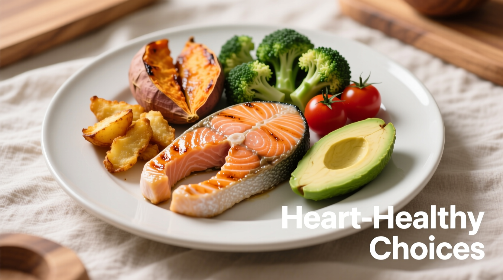 Healthy alternatives to high cholesterol foods on plate