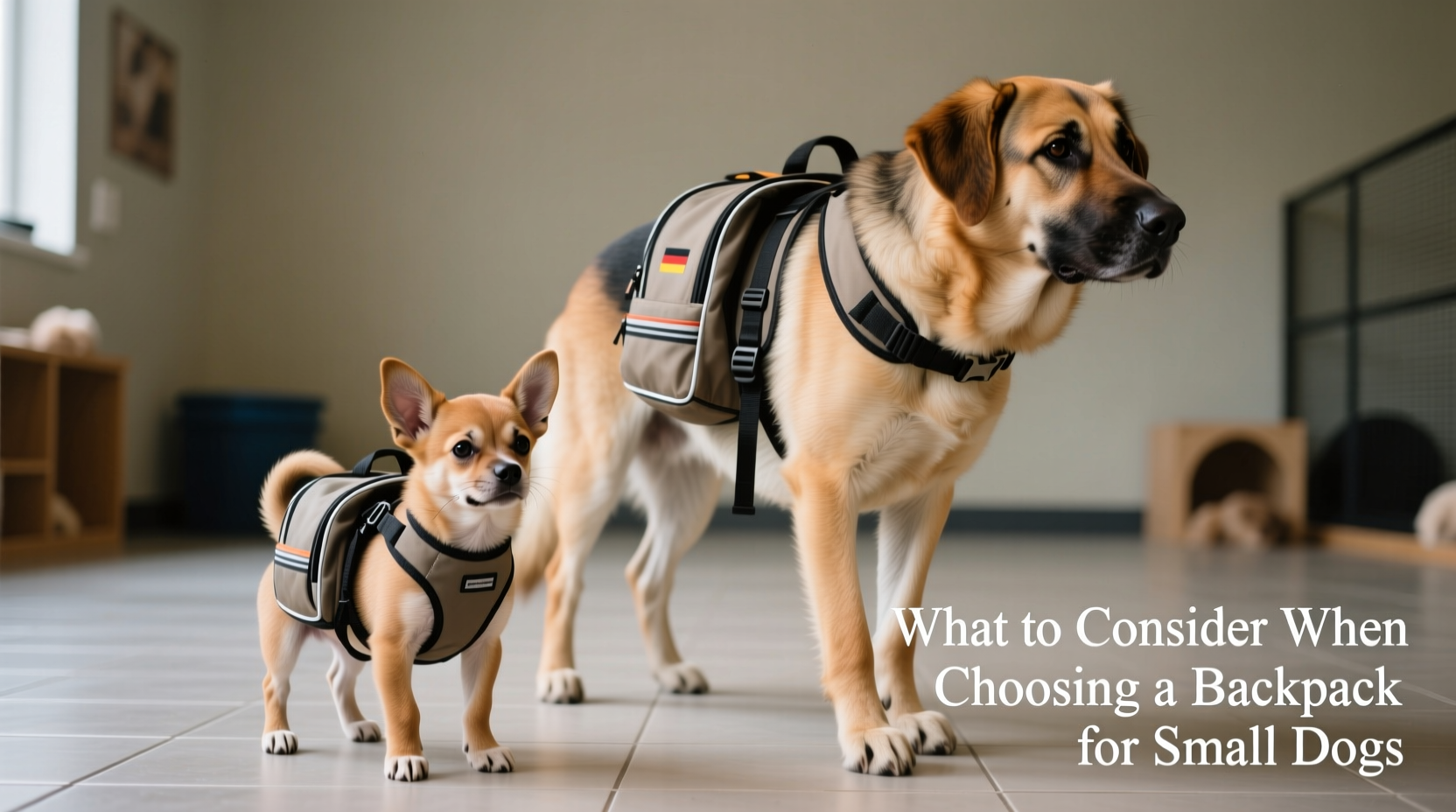 can my small puppy handle the same backpack as a big dog what to consider