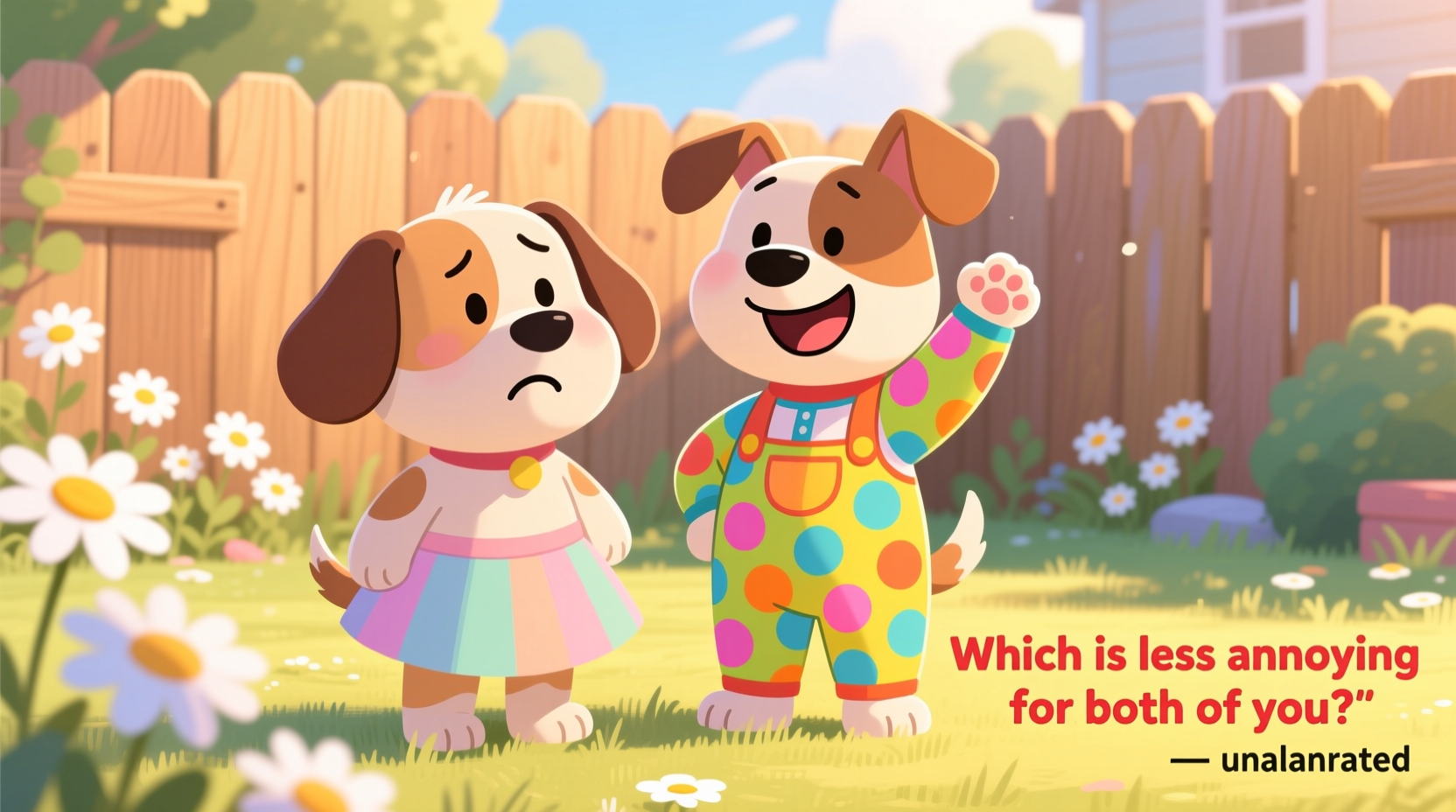 dog skirt vs dog jumpsuit which is less annoying for both of you