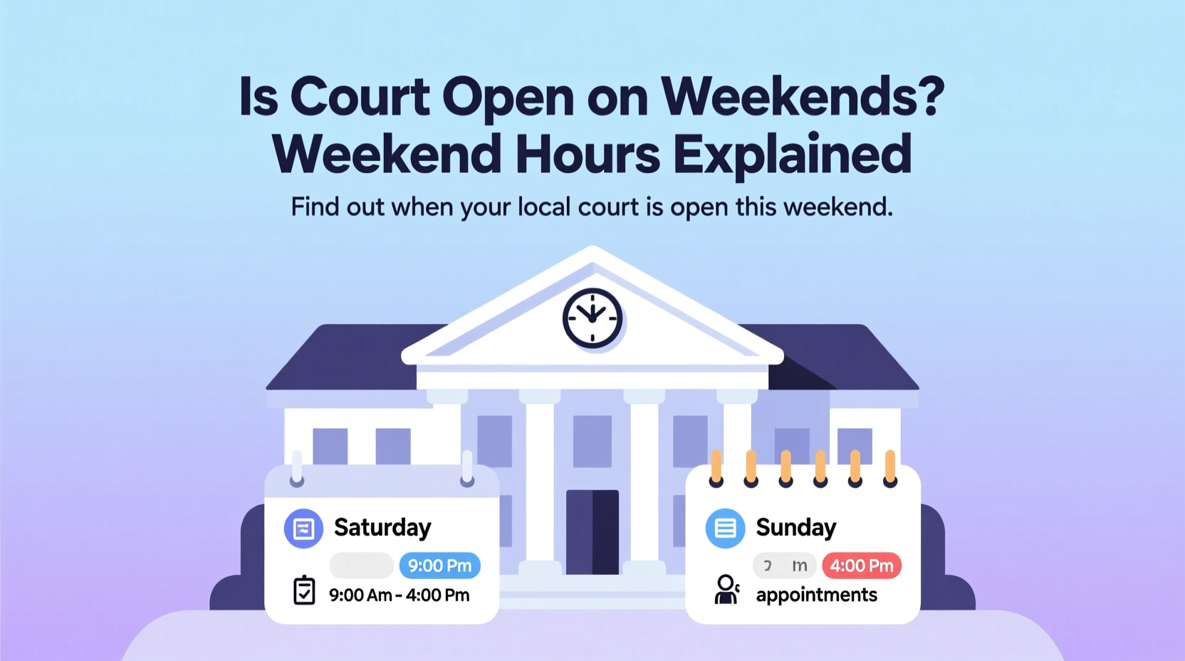 is court open on weekends