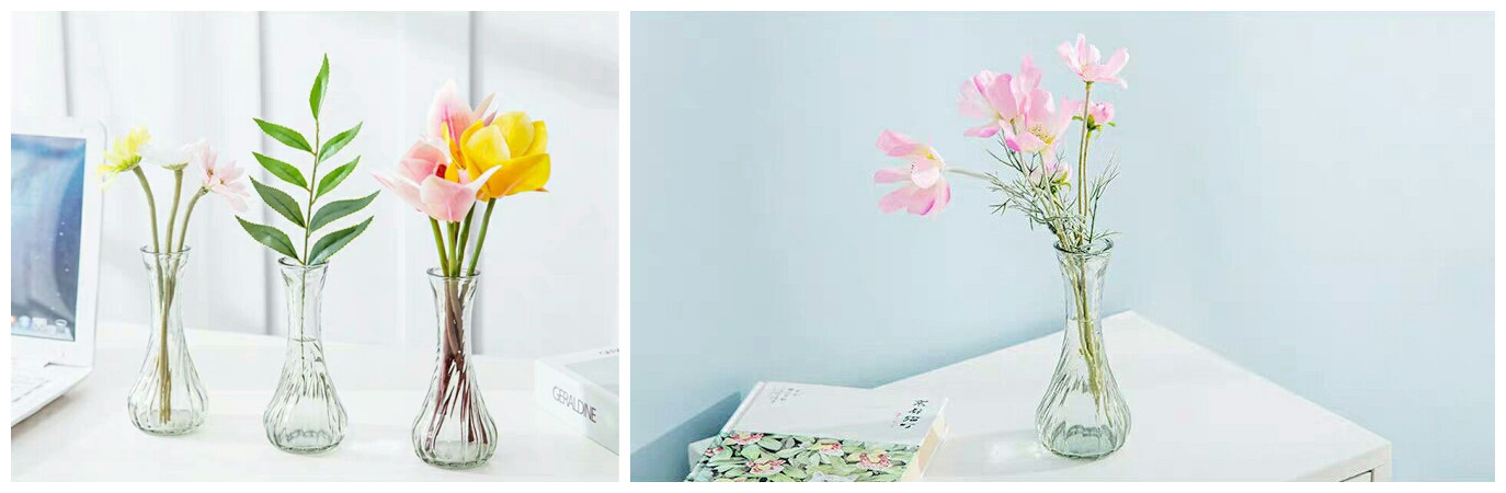 Factory Supplier Decorative Luxury Modern Mini Glass Flower Vase