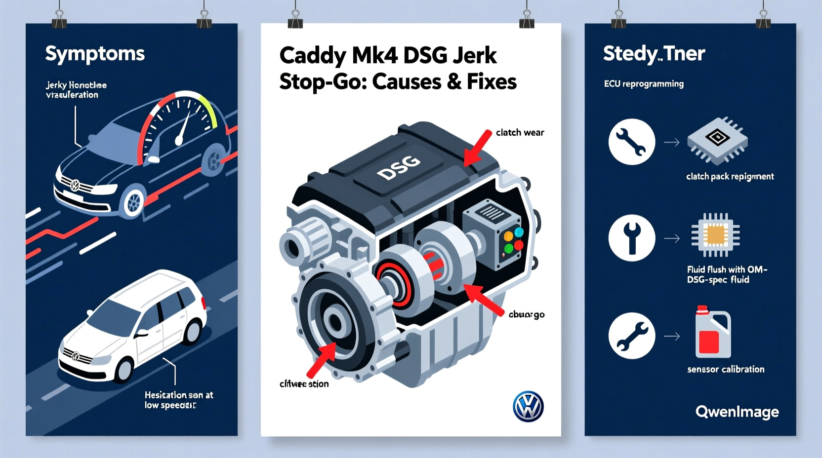 caddy mk4 dsg jerk stop go