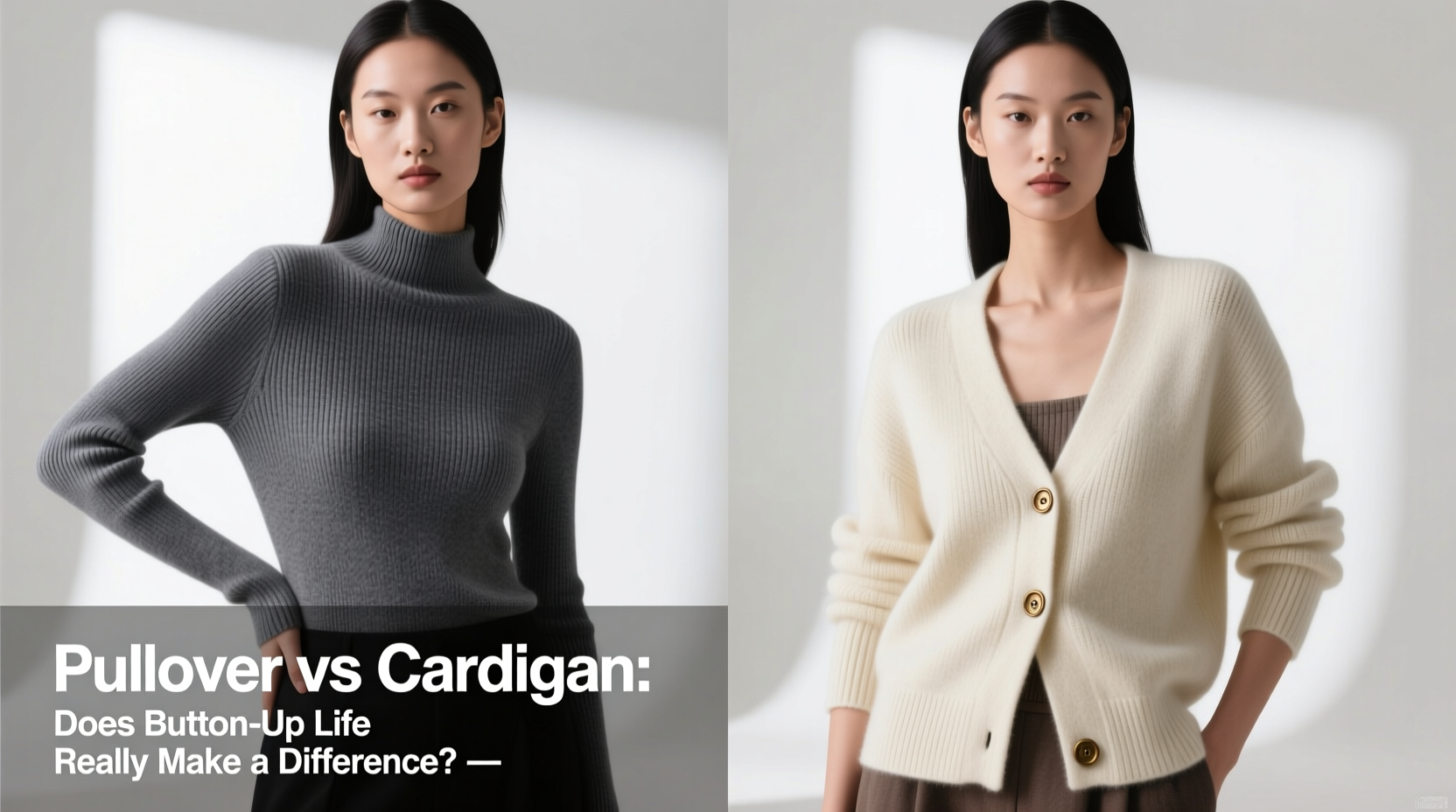 pullover vs cardigan does the button up life really make a difference or is it just looks