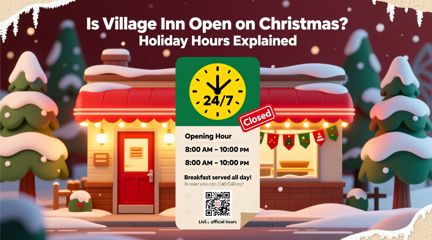 is village inn open on christmas
