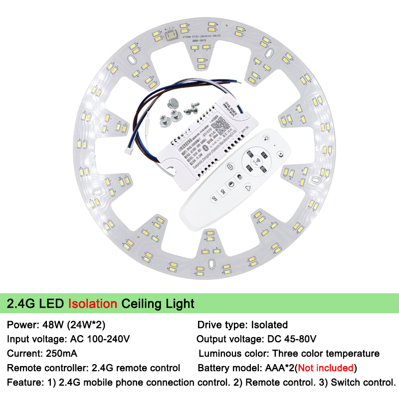 Intelligente 2,4-G-Ersatzlichtquellenoberfläche für die Fernbedienung von Kronleuchter-Decken-LED-Downlight-Deckenlicht-Controller