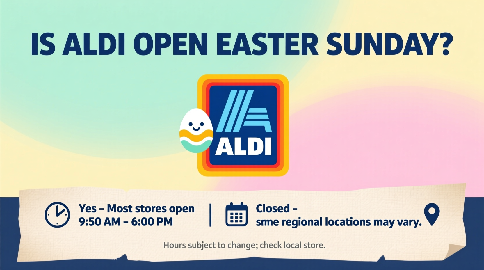 is aldi open easter sunday
