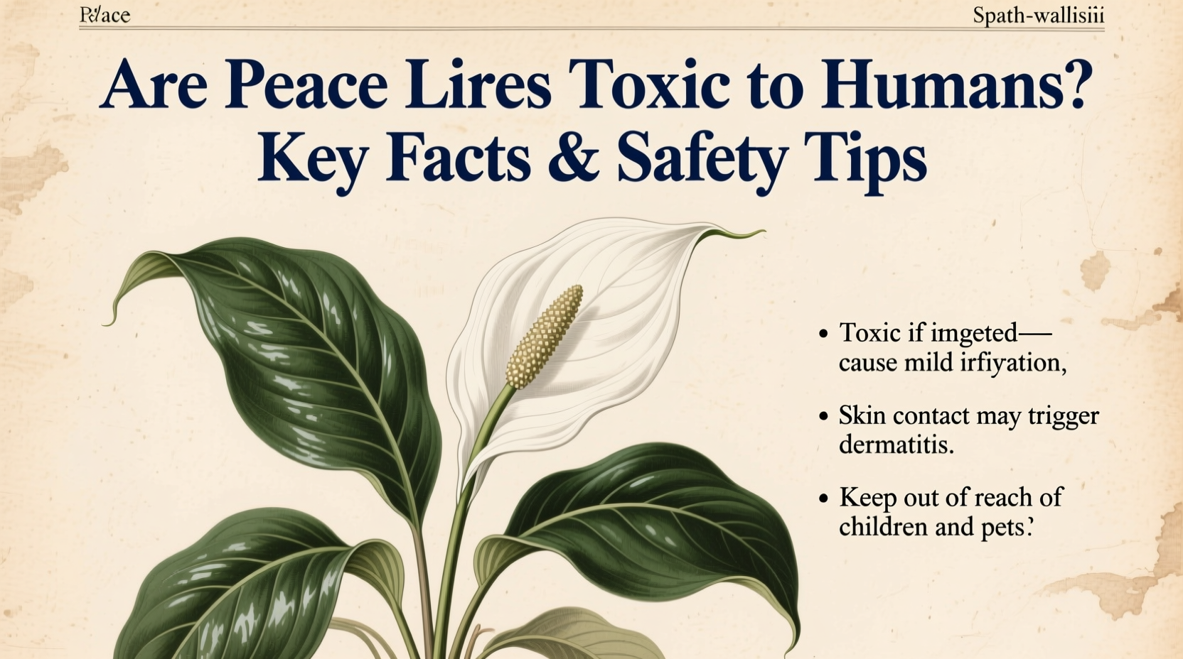 are peace lilies toxic to humans