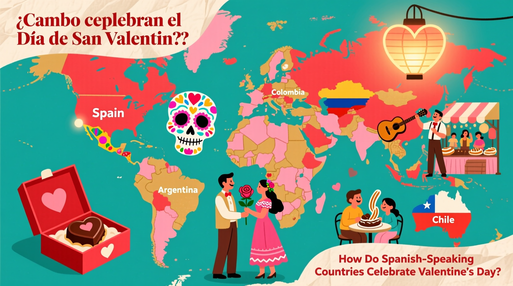 do spanish speaking countries celebrate valentines day