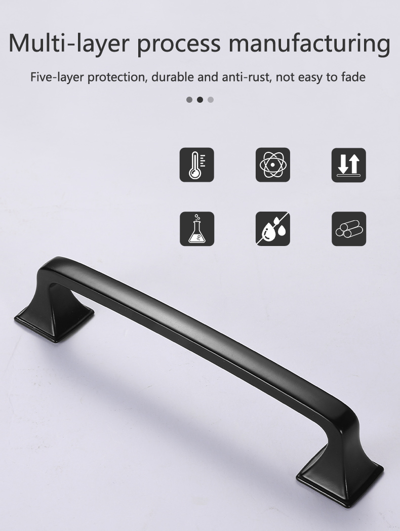 Classic Zinc Door Knob Kitchen Furniture Drawer Hardware Antique Pull Black Cabinet Handles //