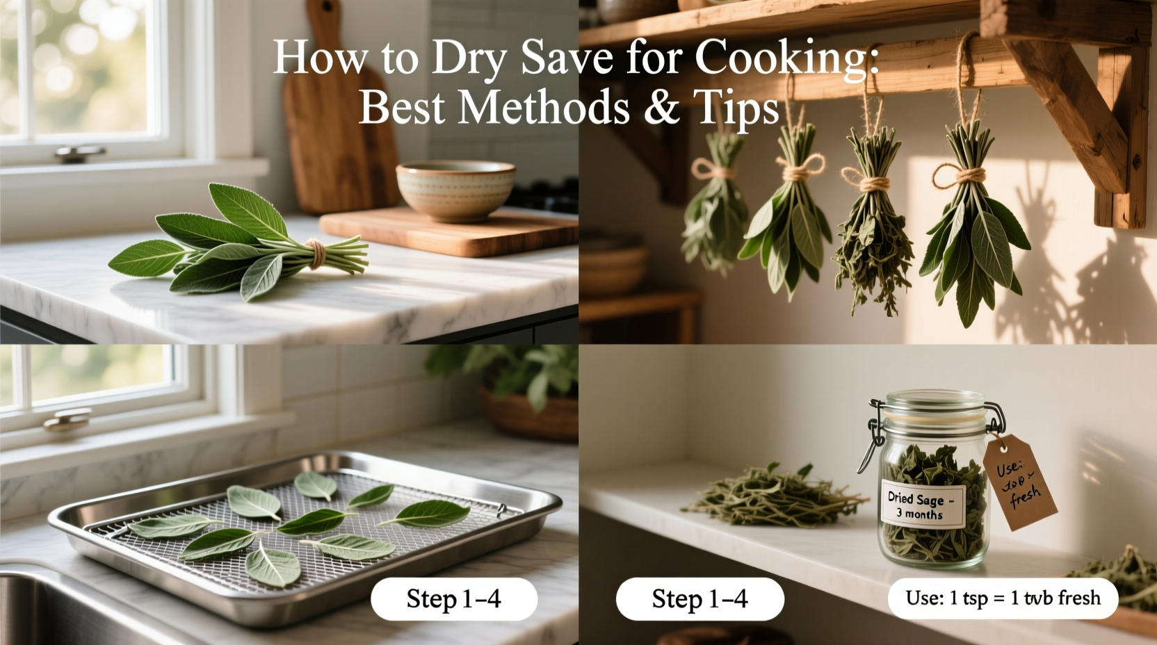 how to dry sage for cooking
