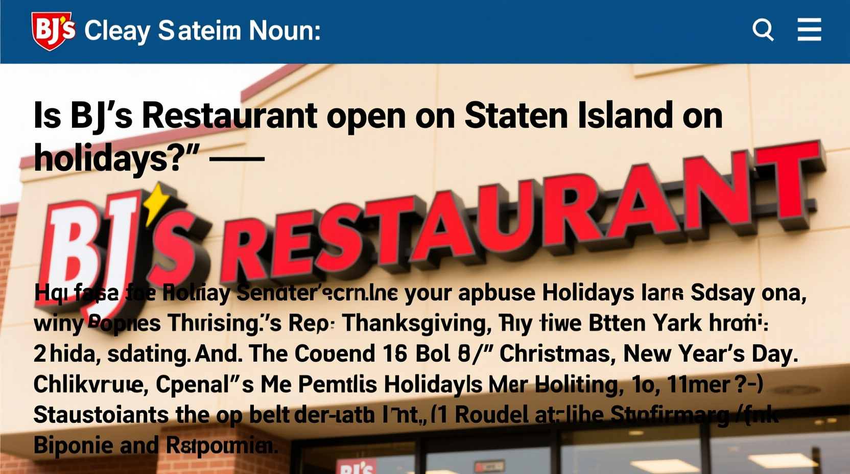 is bjs open on staten island