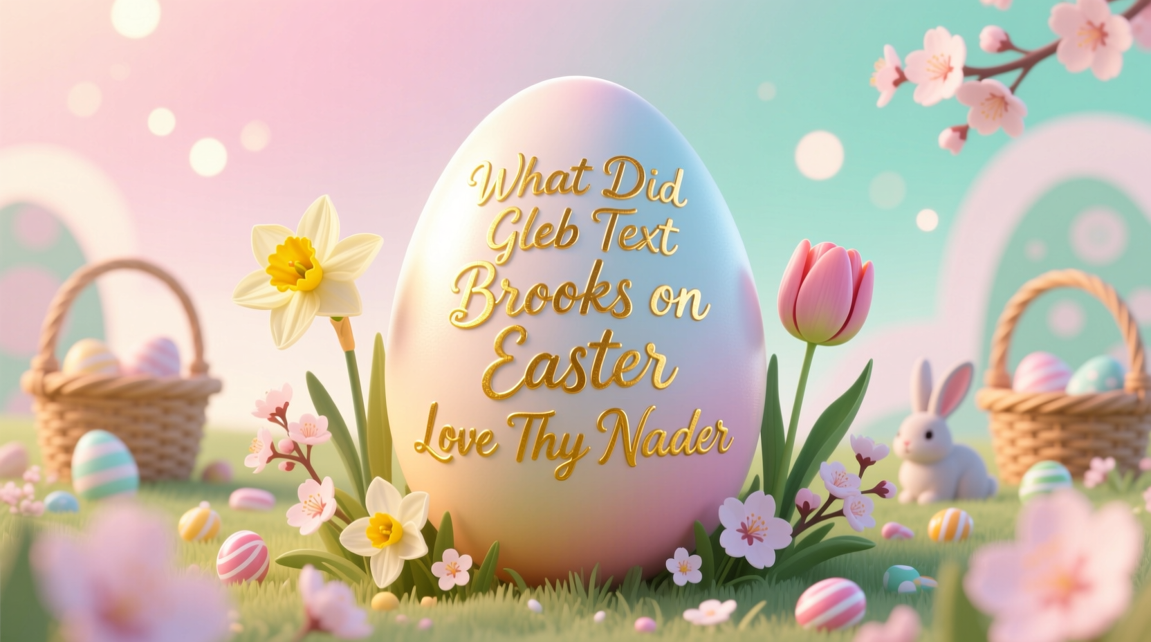 what did gleb text brooks on easter love thy nader