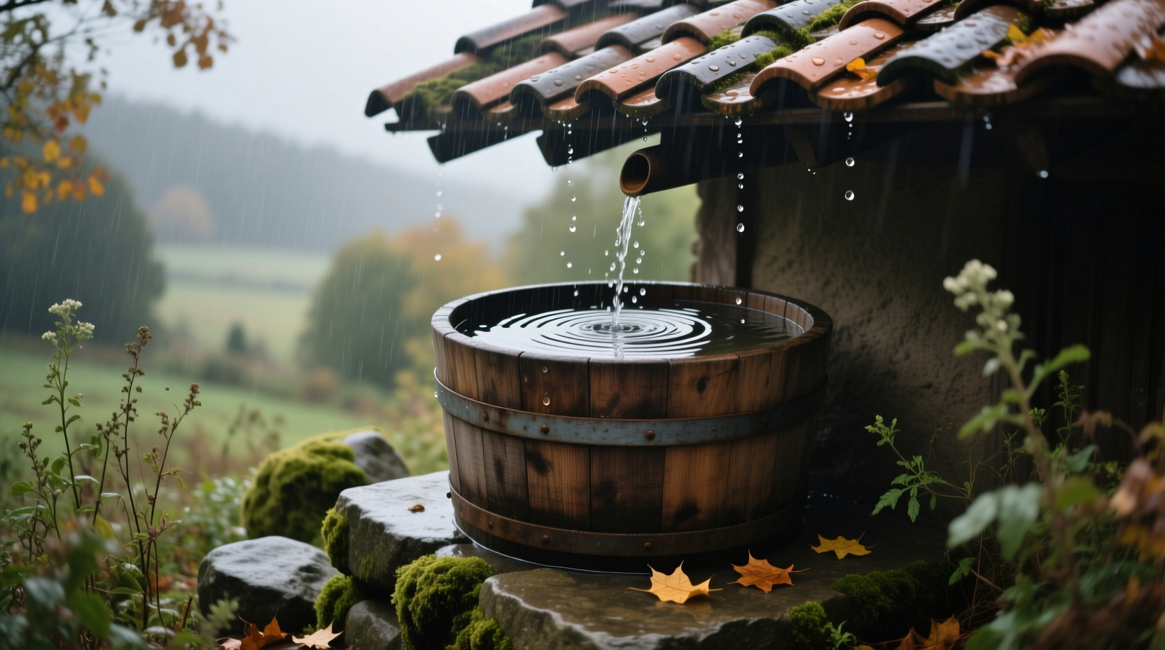 collecting rainwater