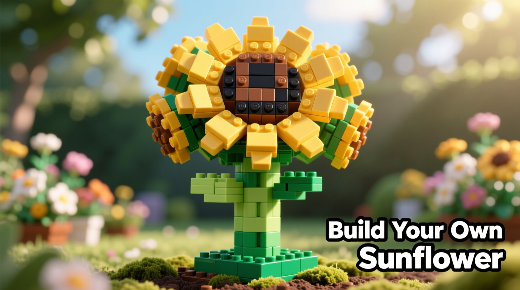 creative guide how to build a stunning sunflower building block bouquet step by step