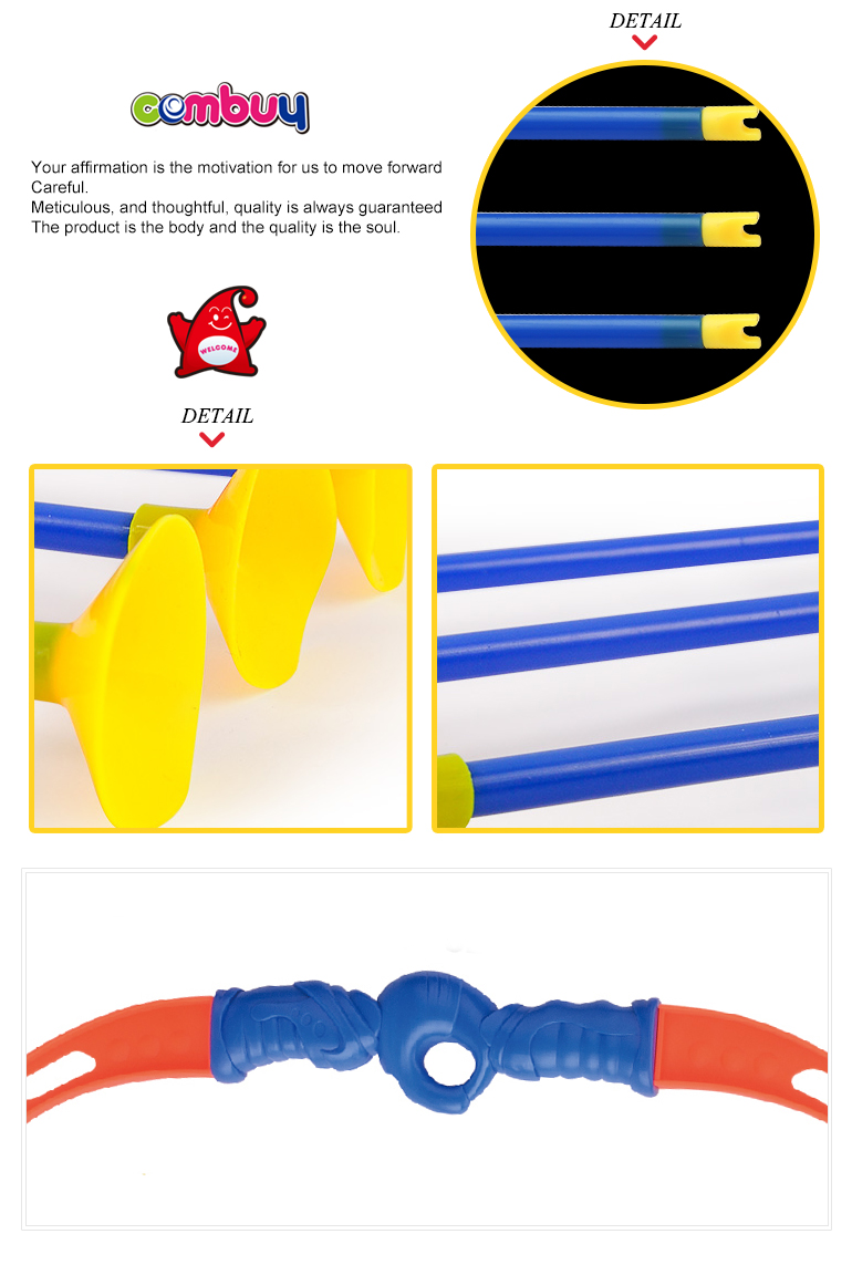 Plastic outdoor shooting play toy sport bow and arrow kids