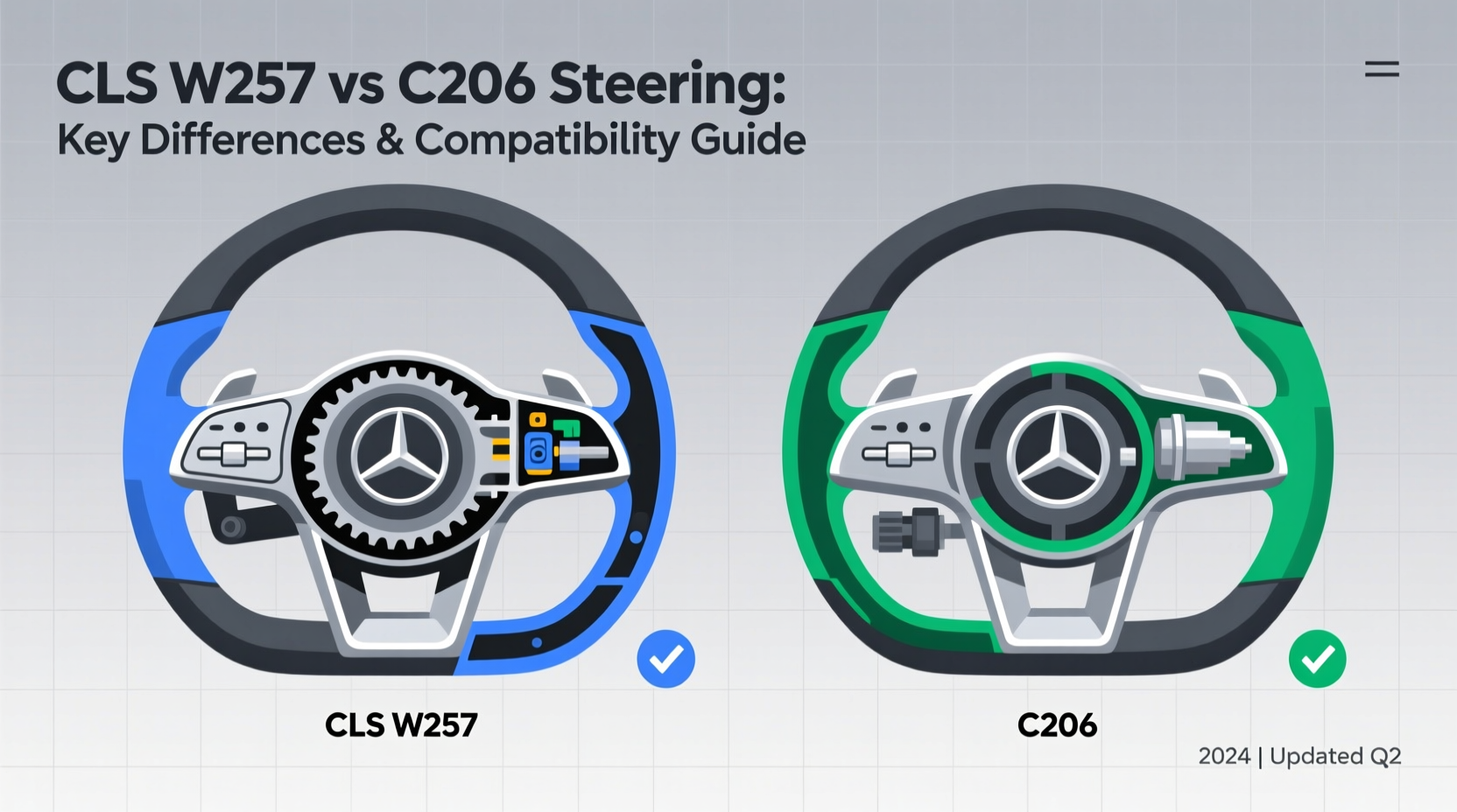 cls w257 vs c206 steering